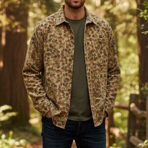 Madewell Brown Leaf Print Shirt